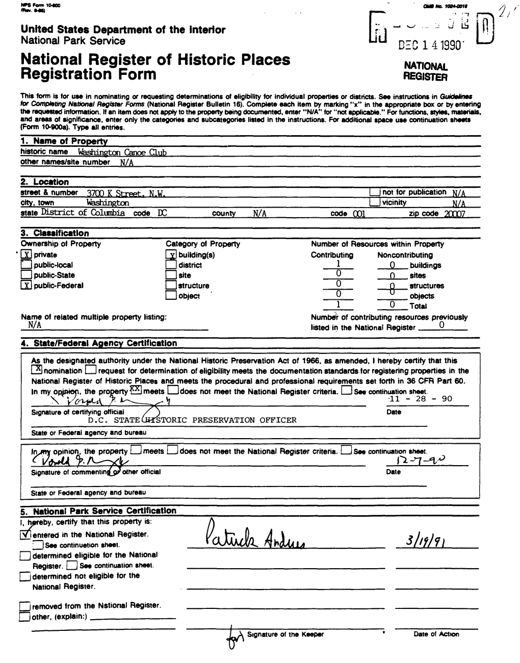 National Register of Historic Places Registration Form