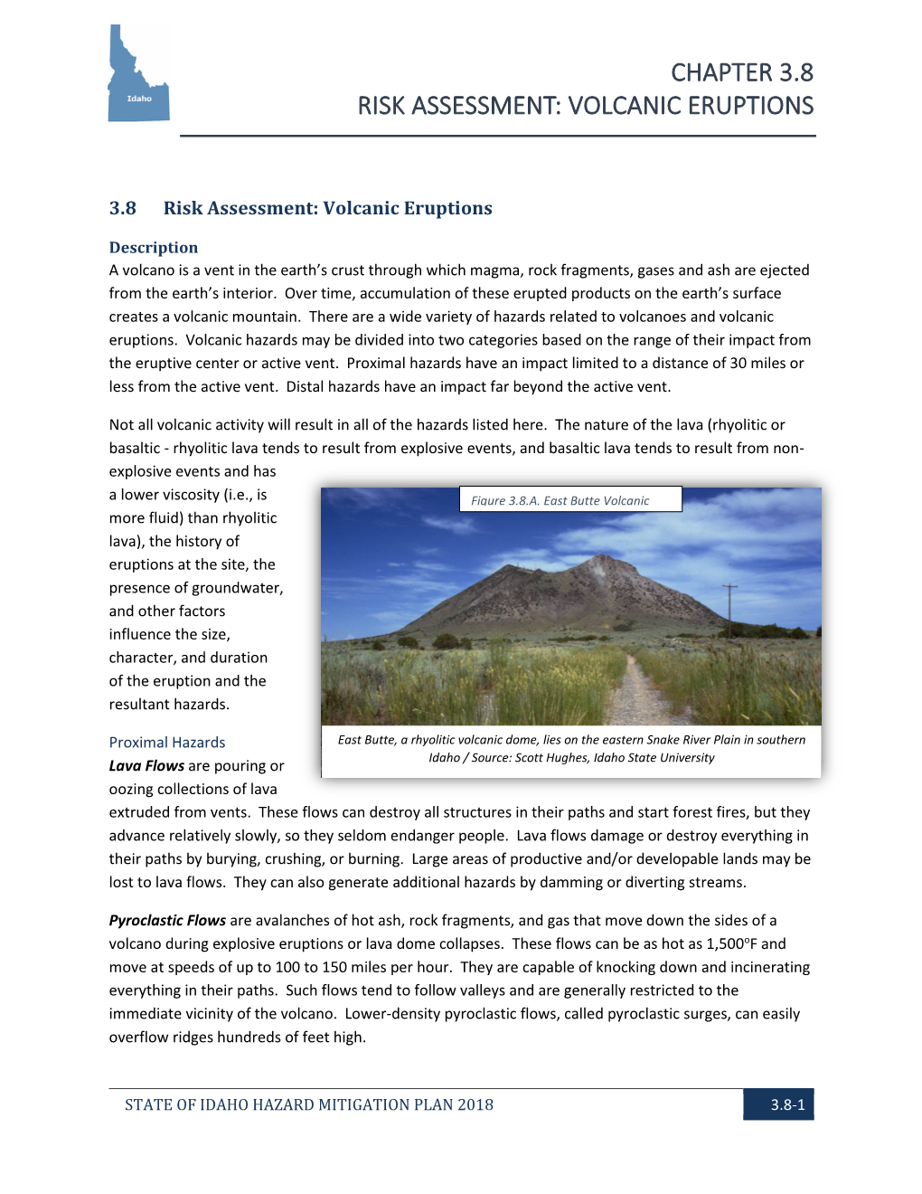 Chapter 3.8 Risk Assessment: Volcanic Eruptions