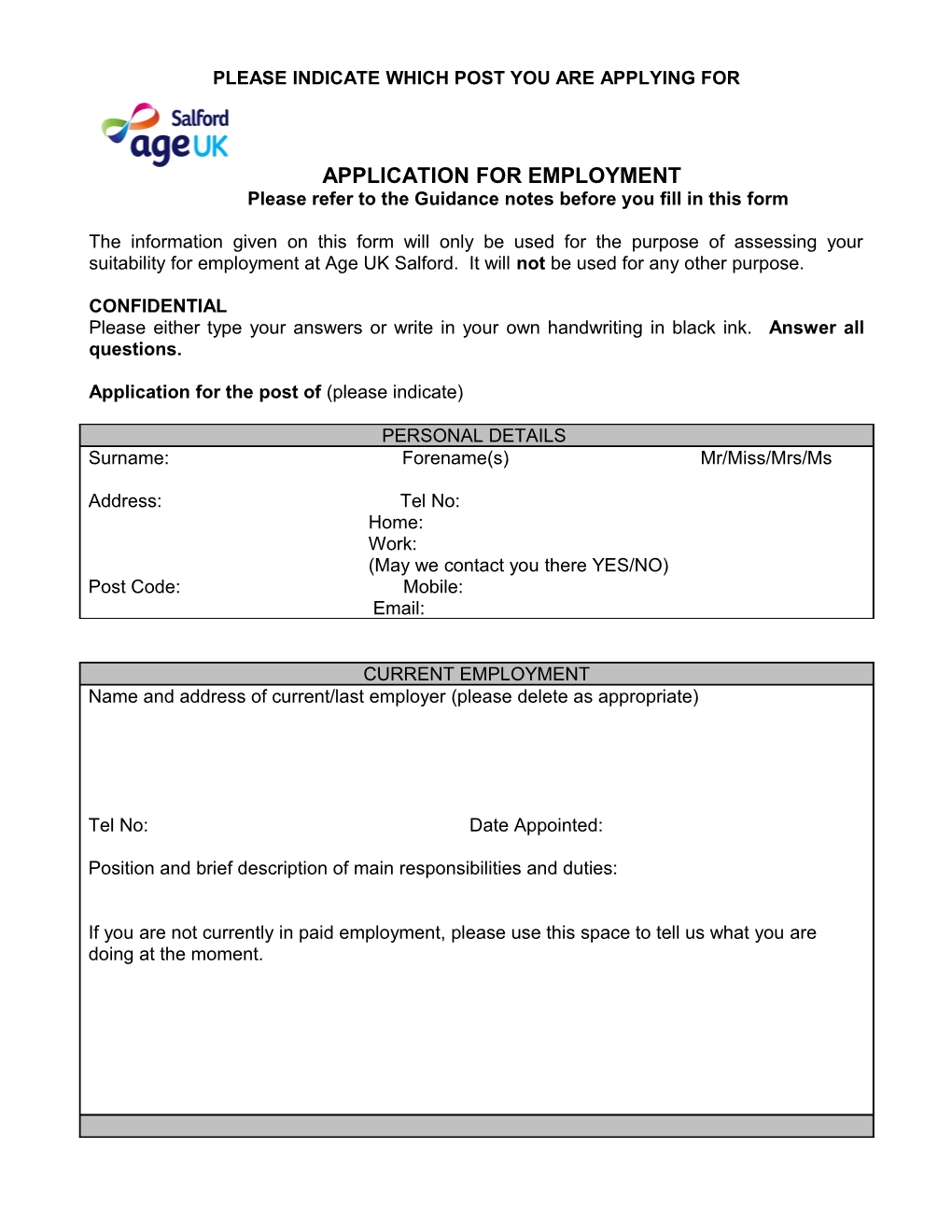 Application for Employment s30