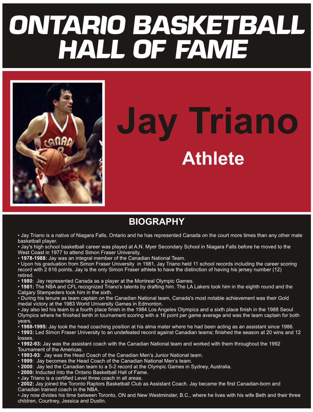 Jay Triano Athlete