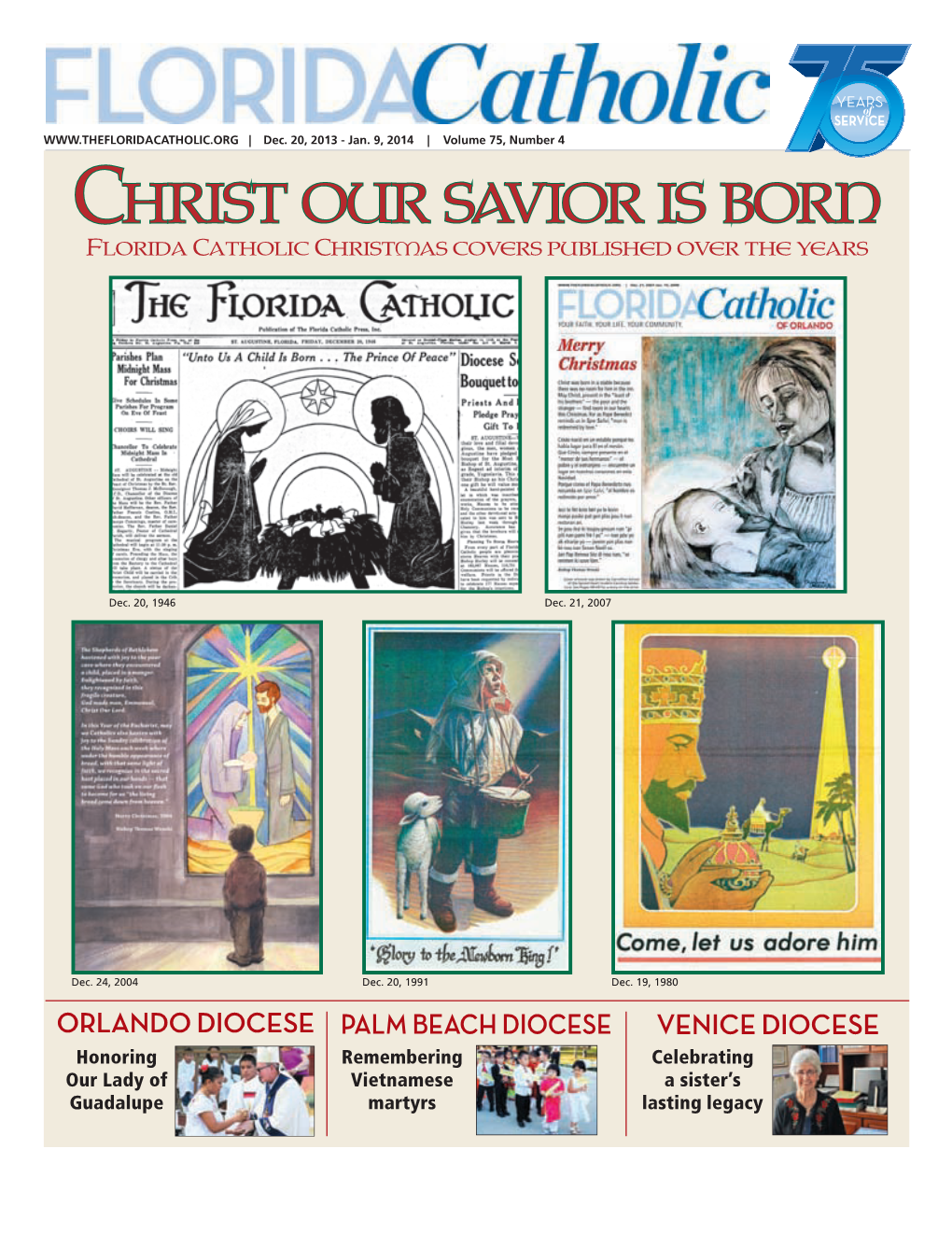 Christ Our Savior Is Born Florida Catholic Christmas Covers Published Over the Years