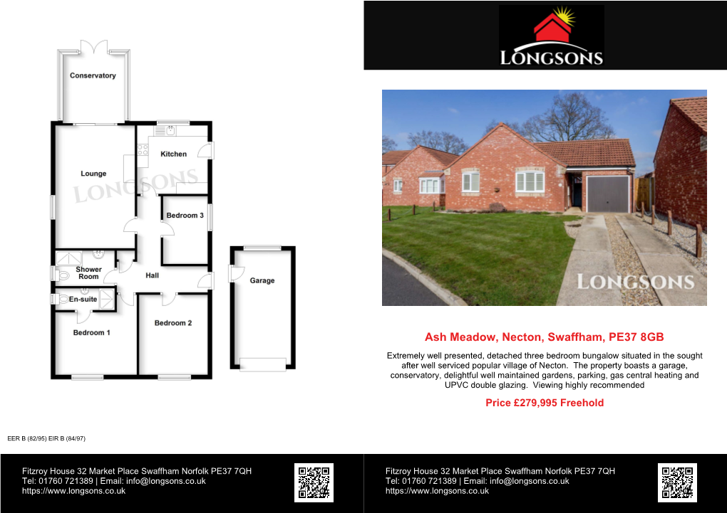 Ash Meadow, Necton, Swaffham, PE37 8GB