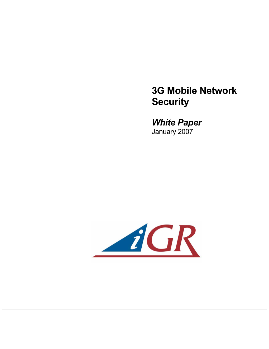 3G Mobile Network Security