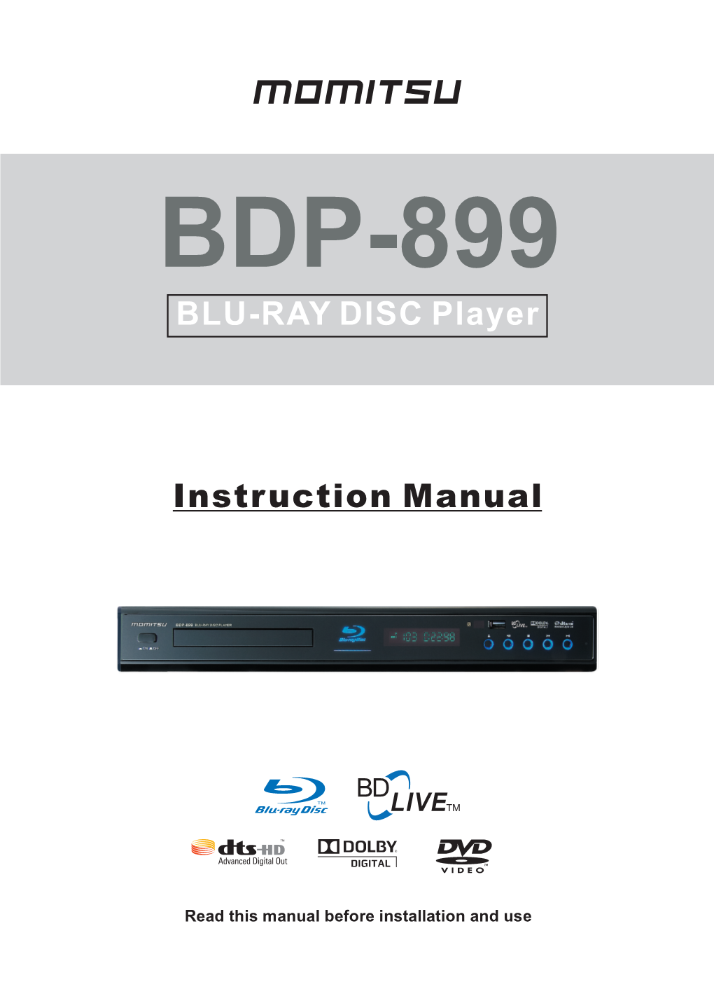 BDP-899 BLU-RAY DISC Player