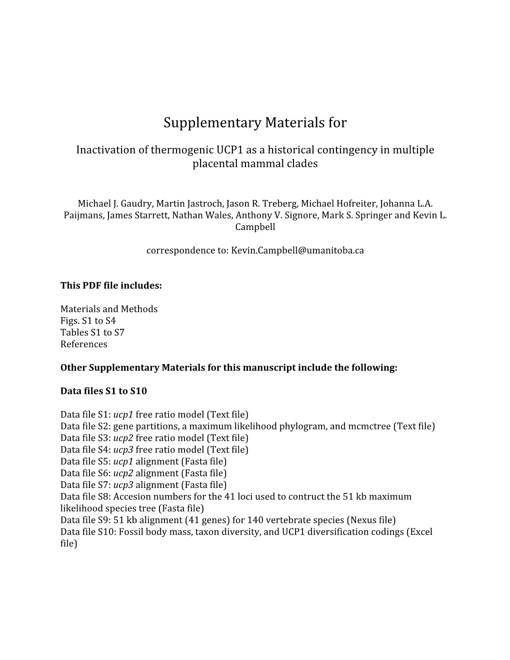 Supplementary Materials For