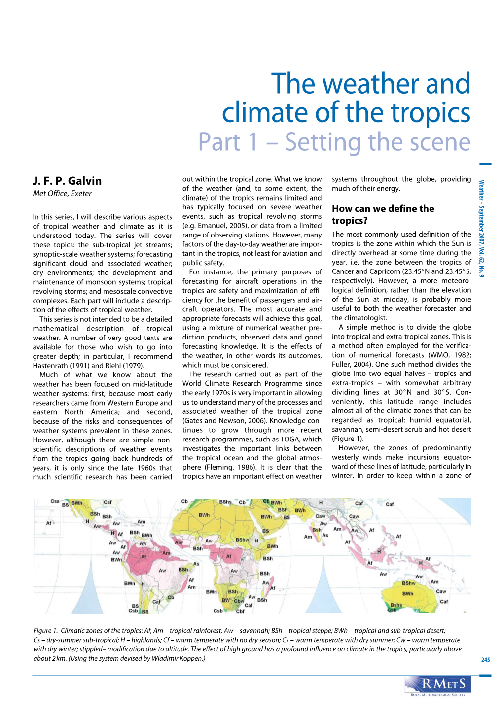 The Weather and Climate of the Tropics Part 1