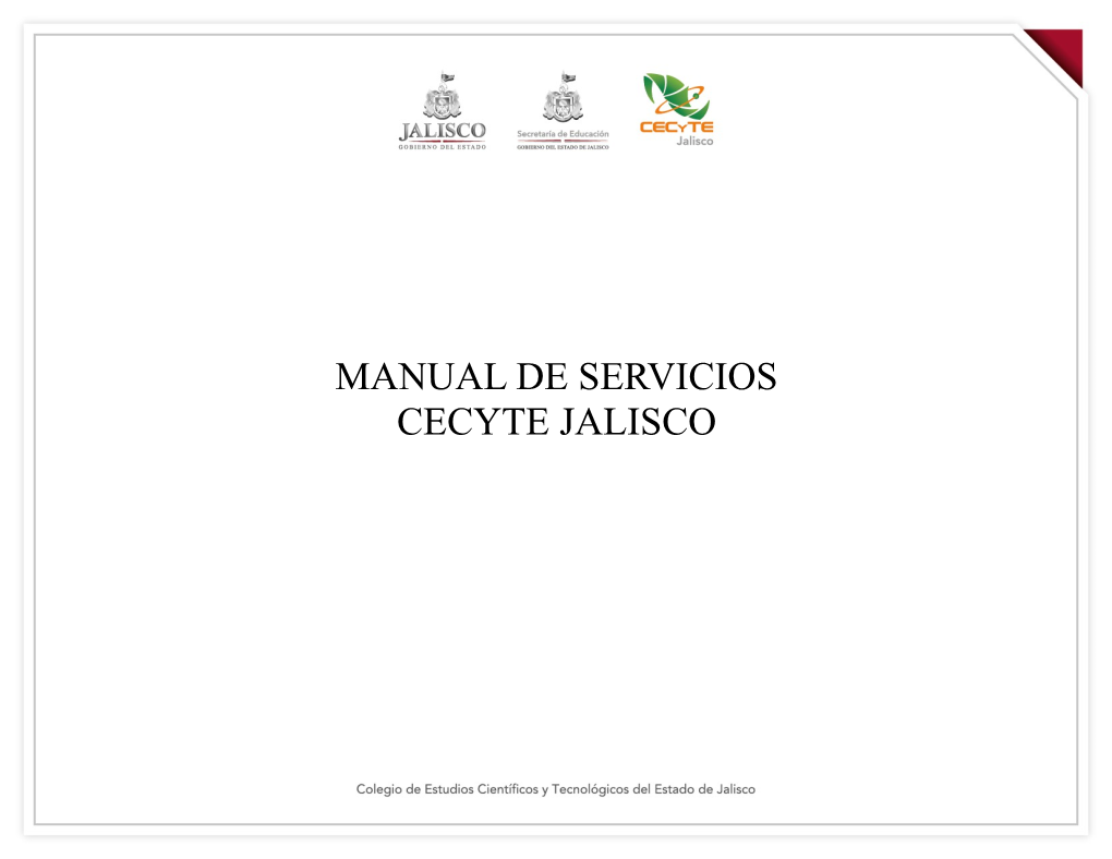 Manual De Servicios Cecyte Jalisco