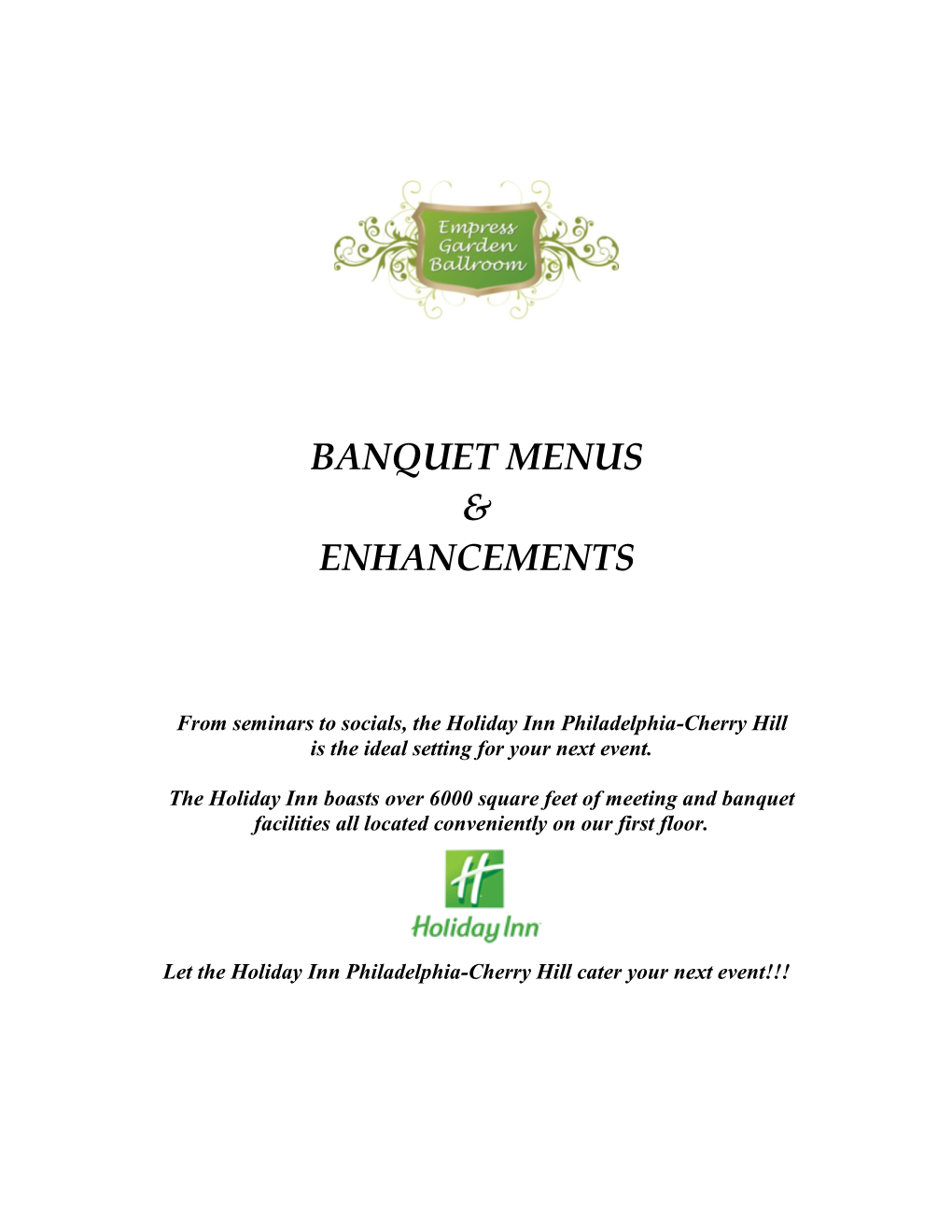 Banquet Menus & Enhancements