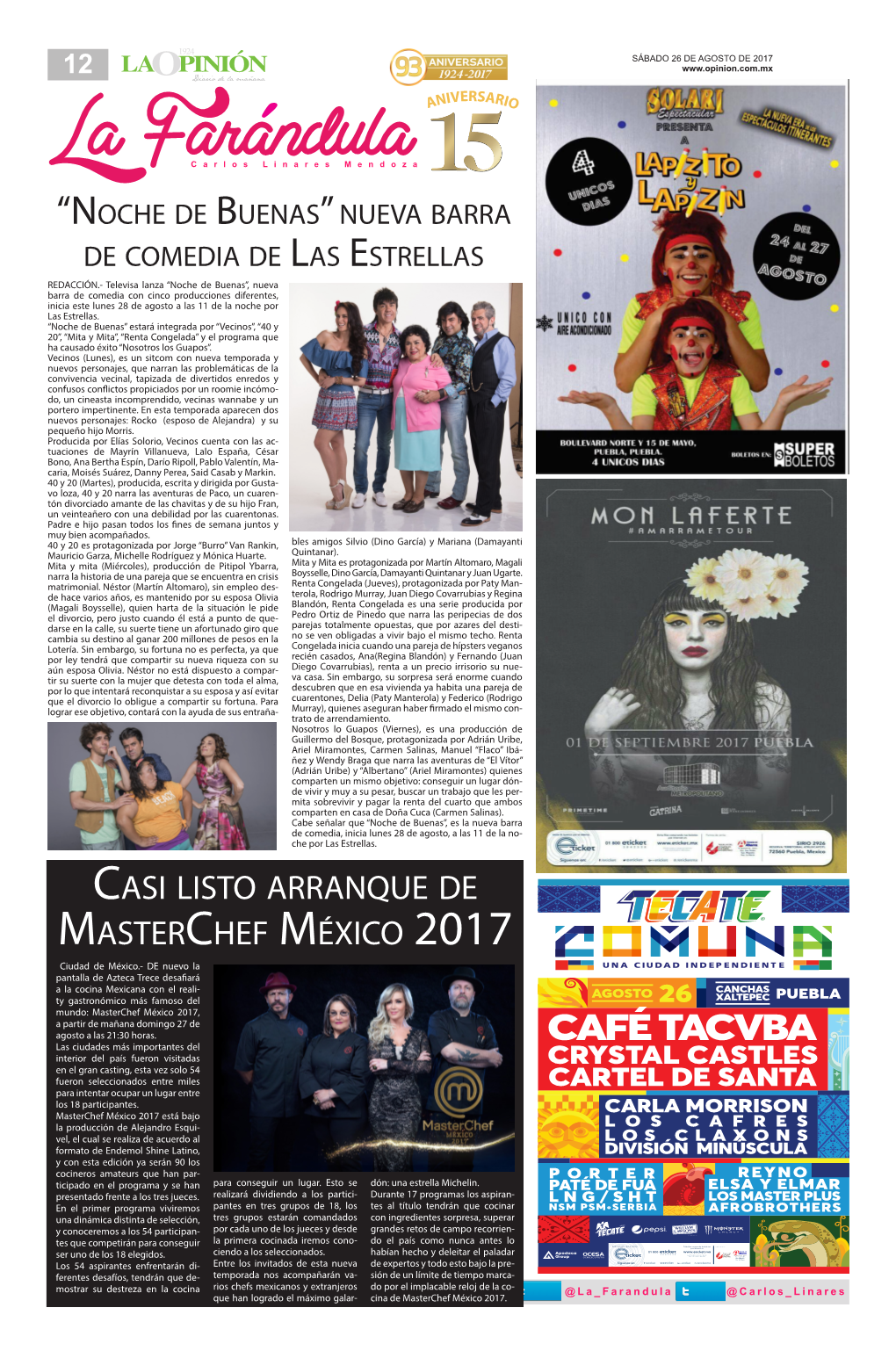 CASI LISTO Arranque DE MASTERCHEF MÉXICO 2017
