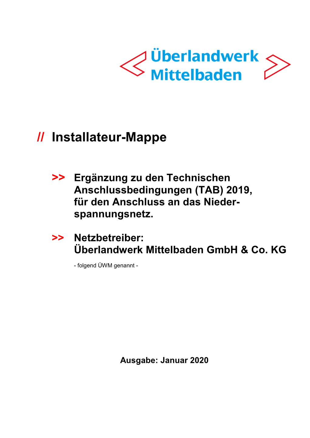 Installateur-Mappe