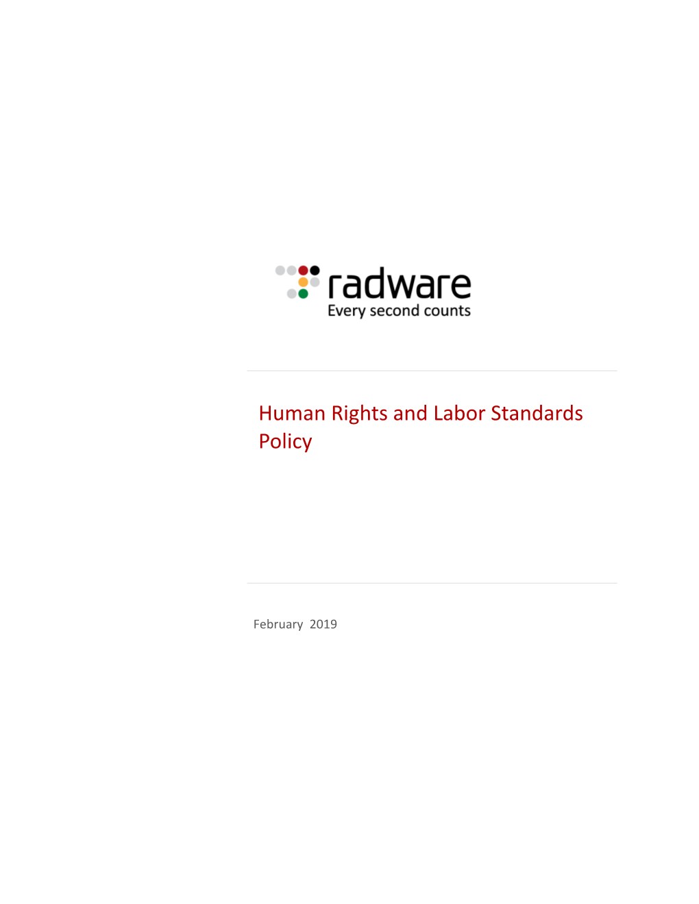 Human Rights and Labor Standards Policy