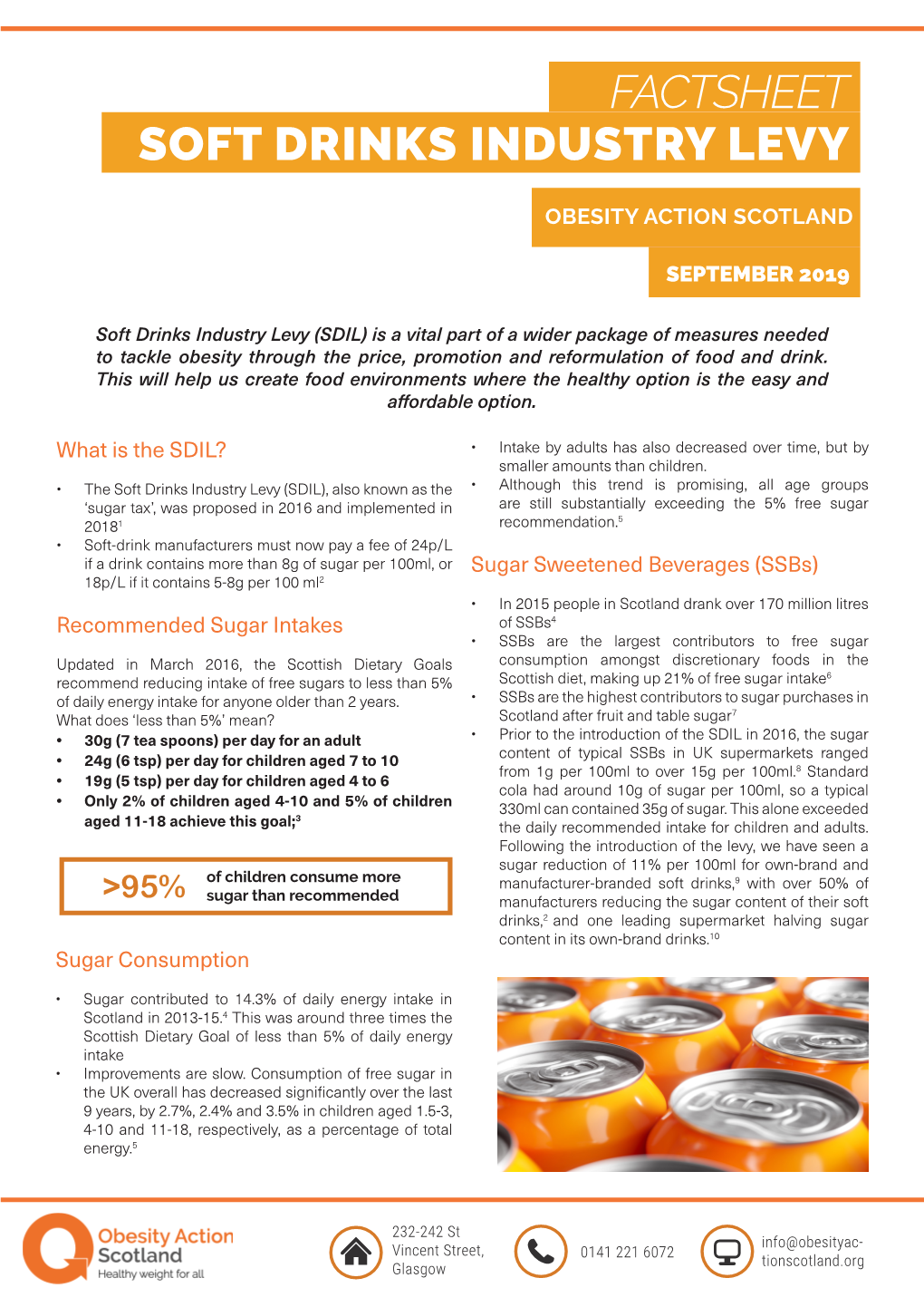 Soft Drinks Industry Levy Factsheet