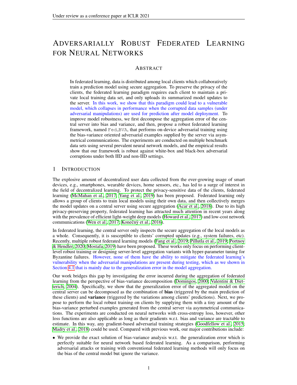 Adversarially Robust Federated Learning for Neural Networks