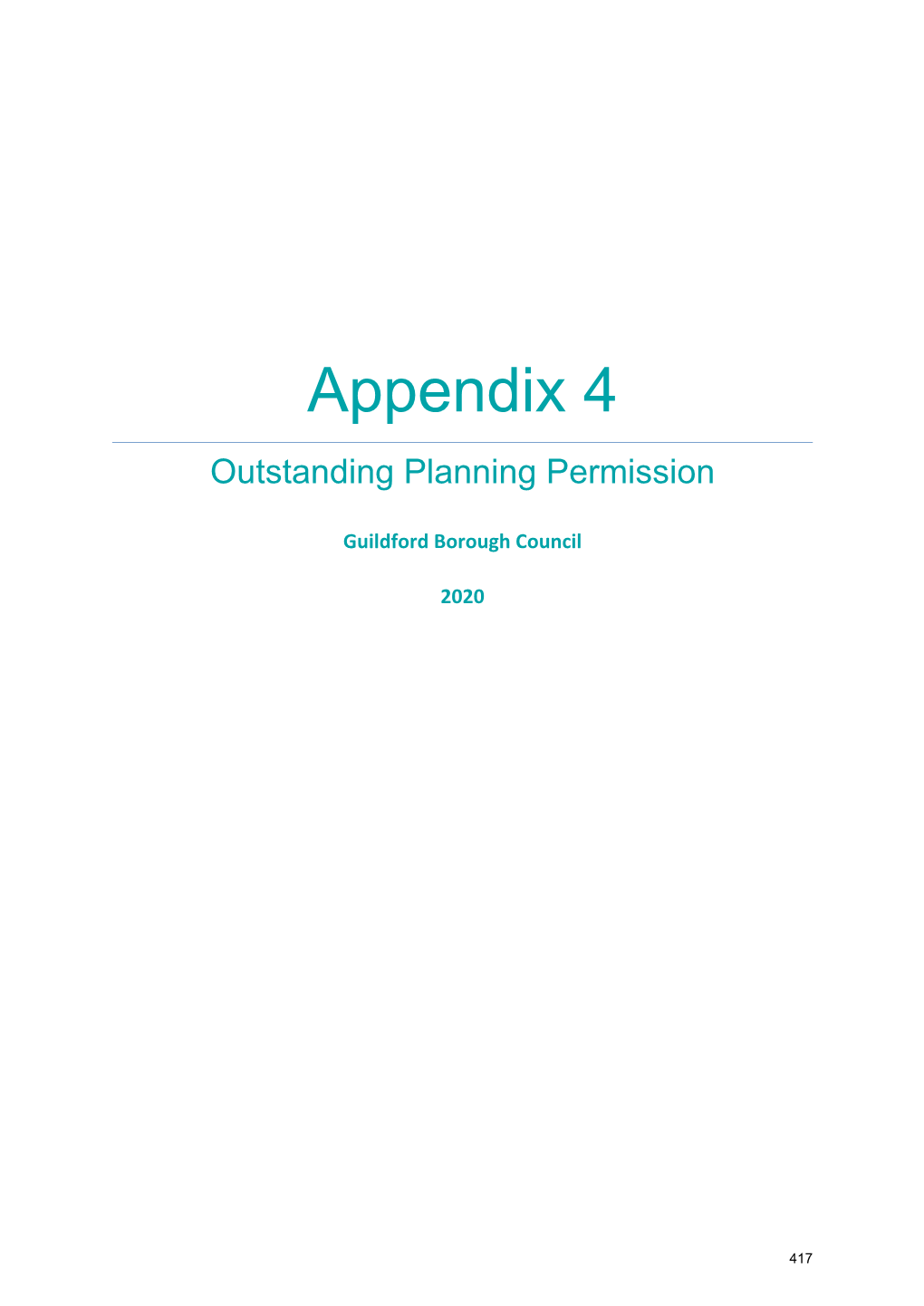 Appendix 4: Sites with Planning Permission