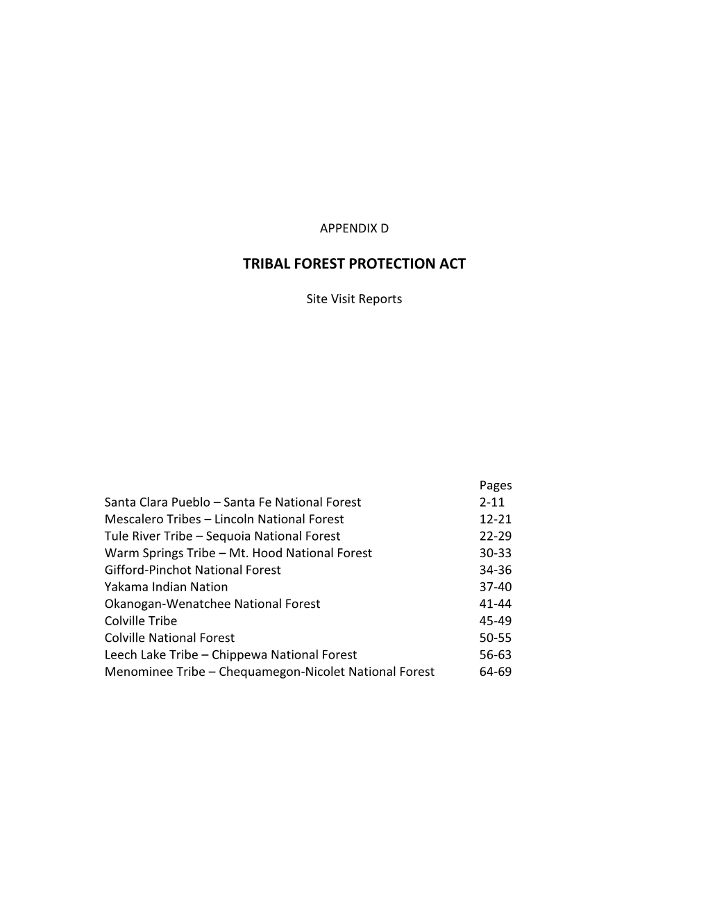 Tribal Forest Protection Act