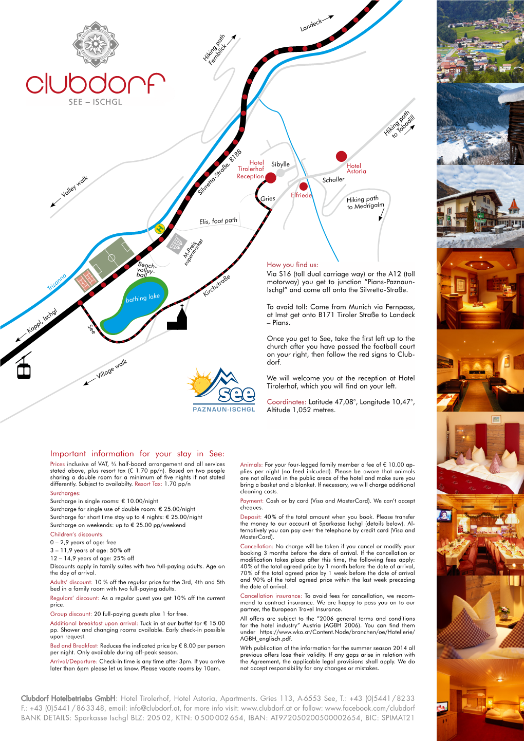 See – Ischgl SEE – ISCHGL Important Information for Your Stay in See