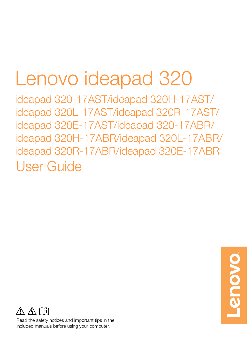 Lenovo Ideapad 320-17AST&ABR User Guide