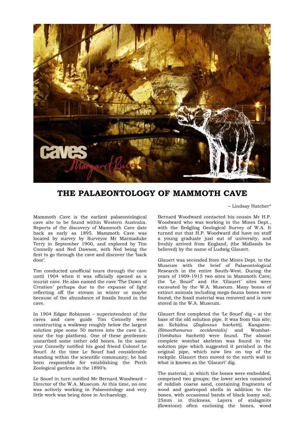 Palaeontology of Mammoth Cave