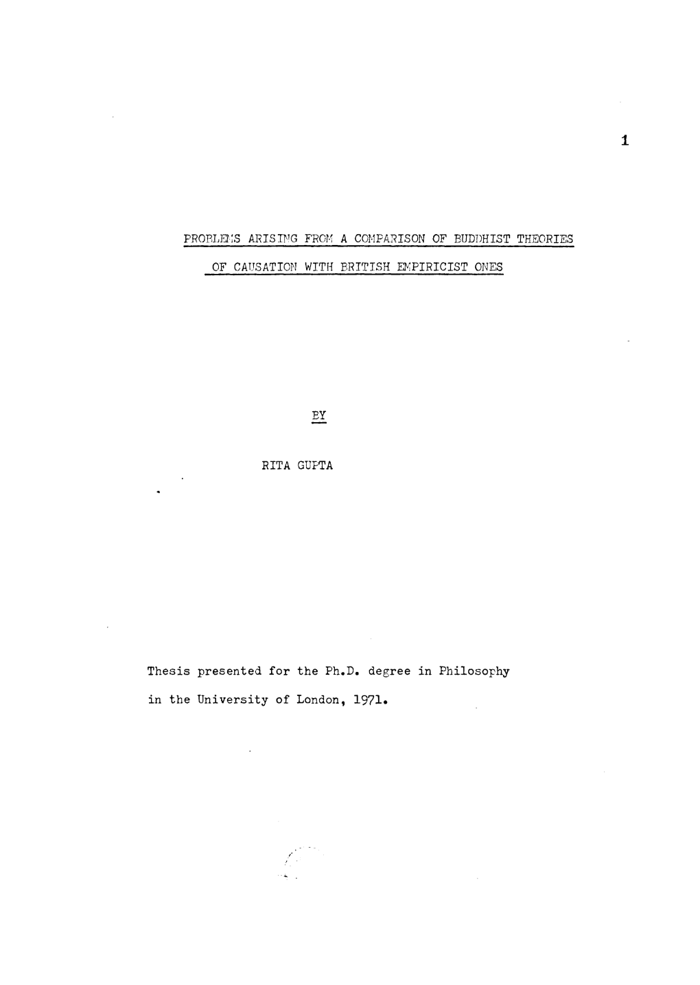 Pr?OBLB:.S APISD7G from a COMPARISON of BUDDHIST THEORIES