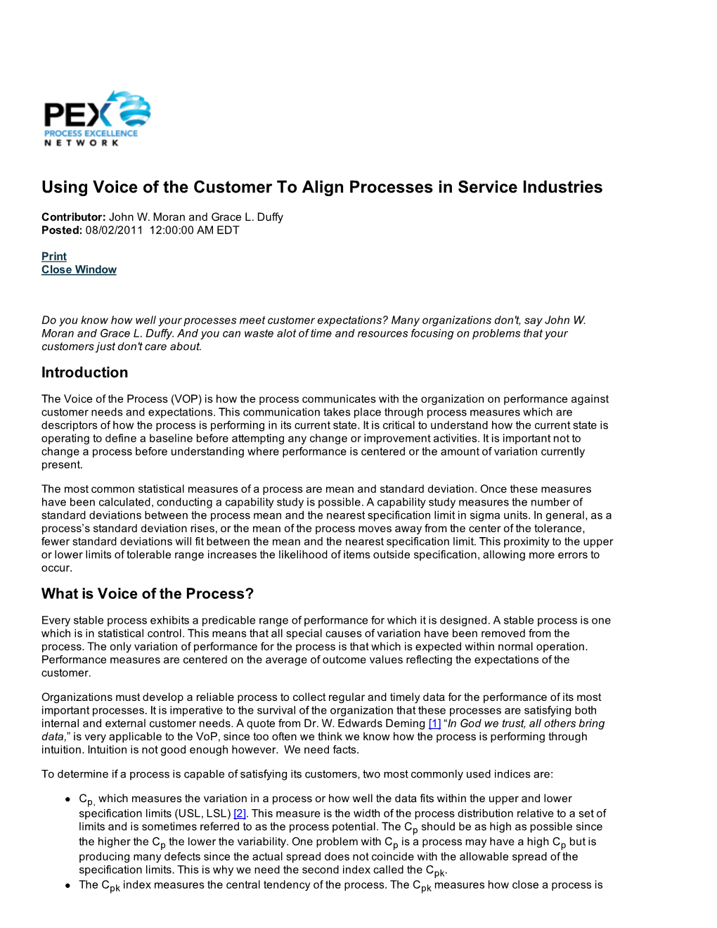 Using Voice of the Customer to Align Processes in Service Industries