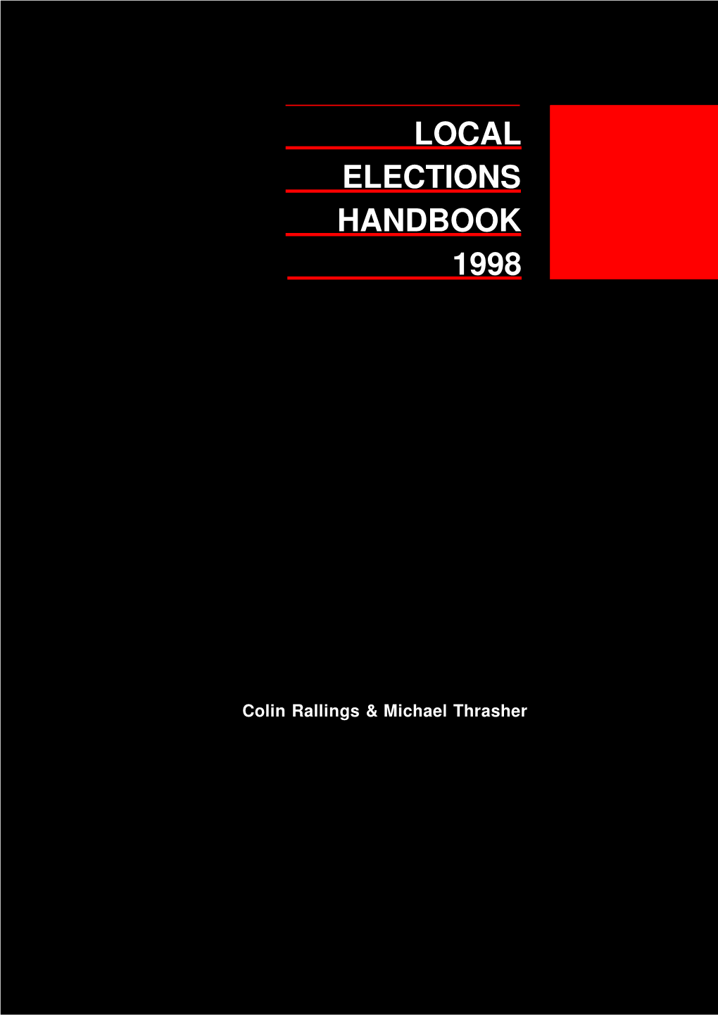 Local Elections Handbook 1998 Complete