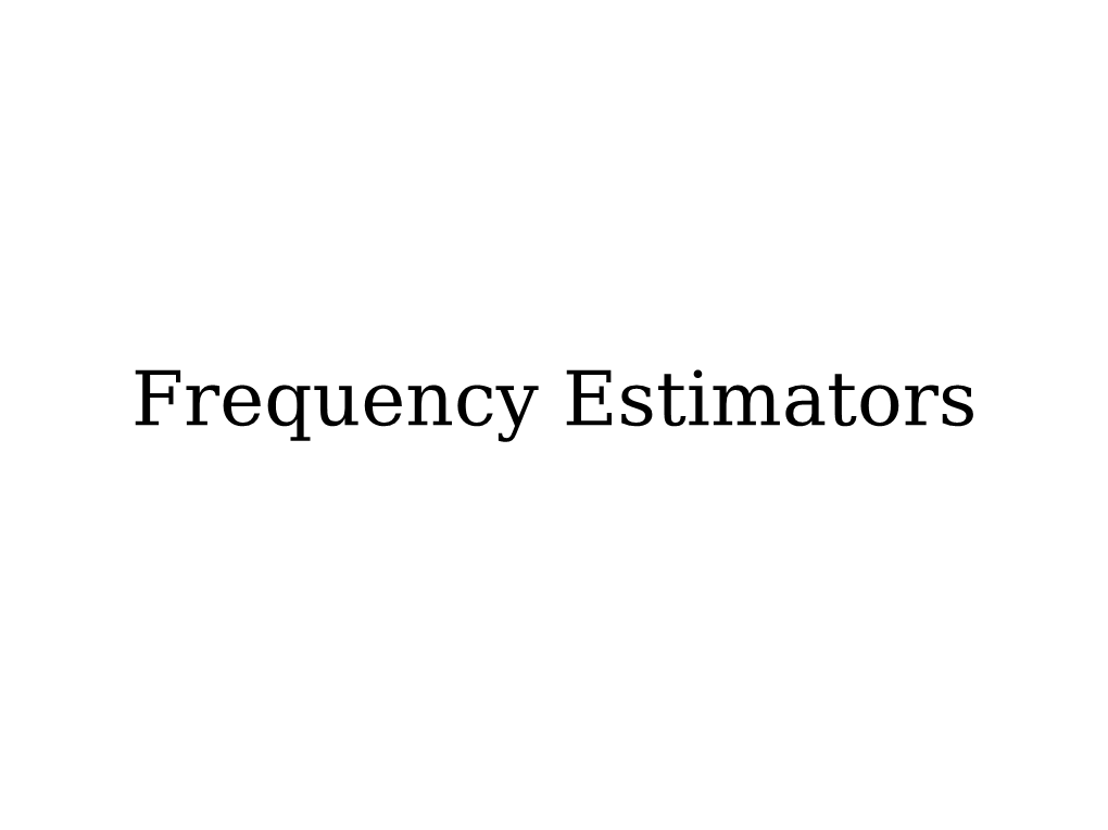 Frequency Estimators