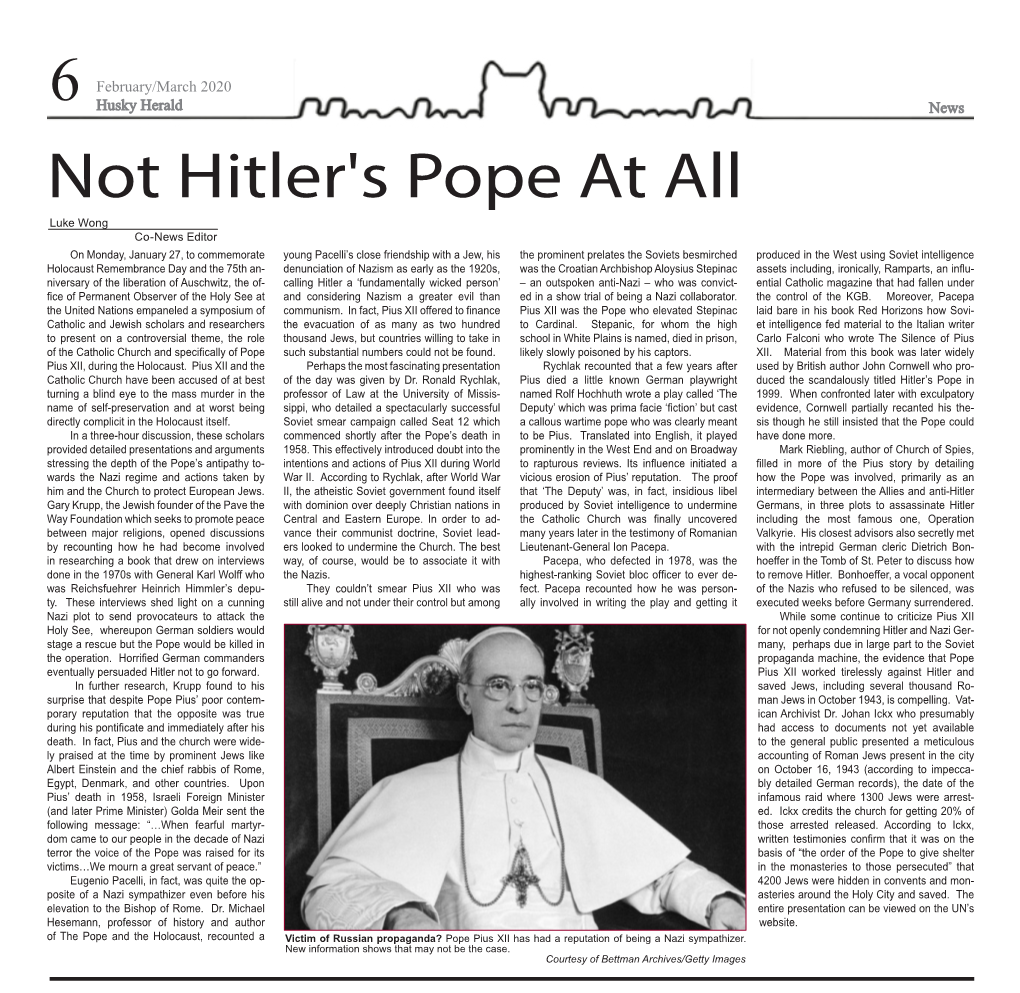 Not Hitler's Pope At