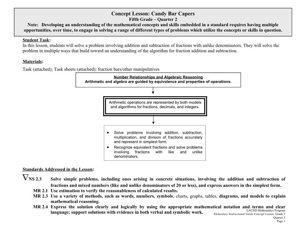 Standards Addressed in the Lesson