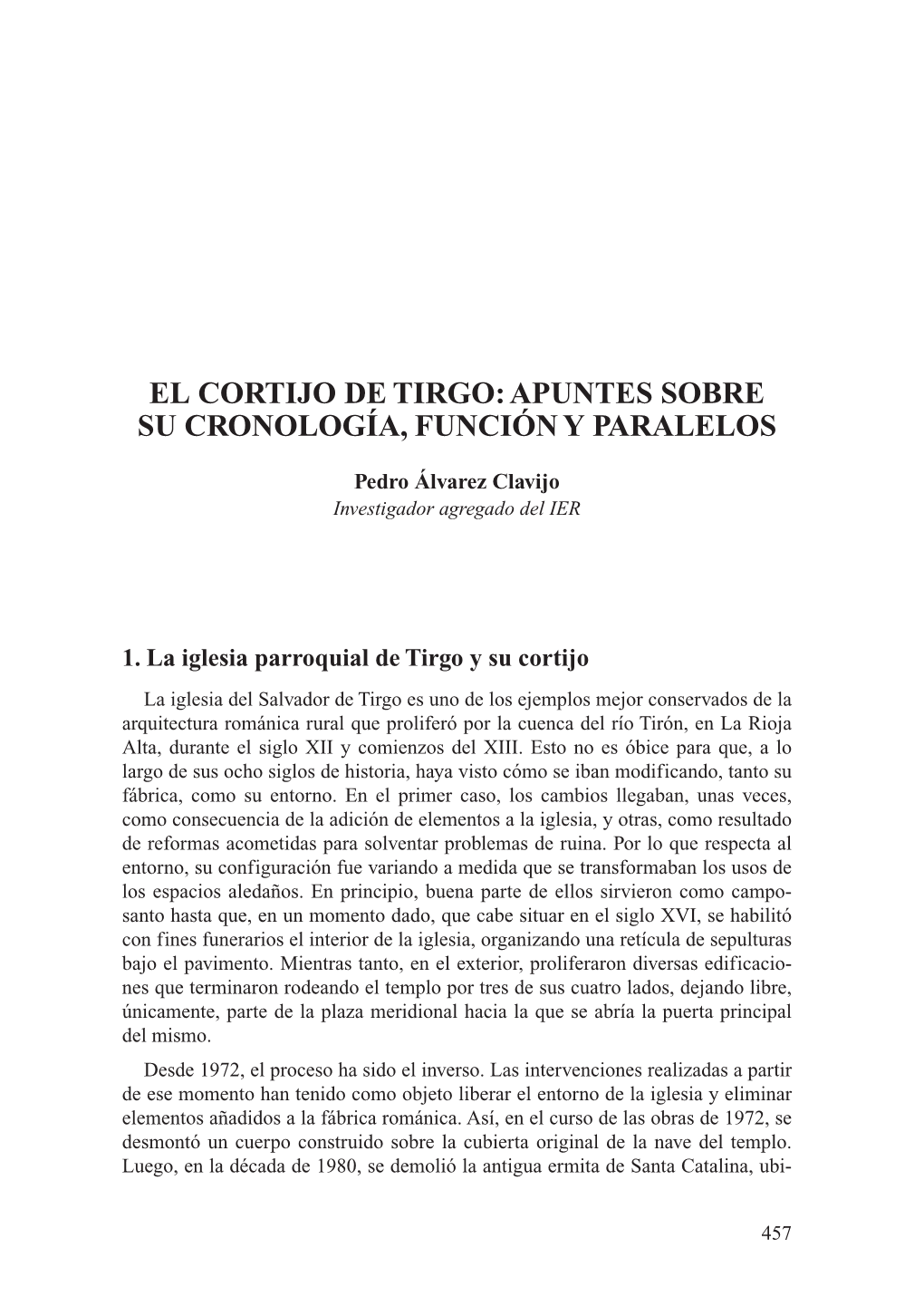 El Cortijo De Tirgo: Apuntes Sobre Su Cronología, Función Y Paralelos