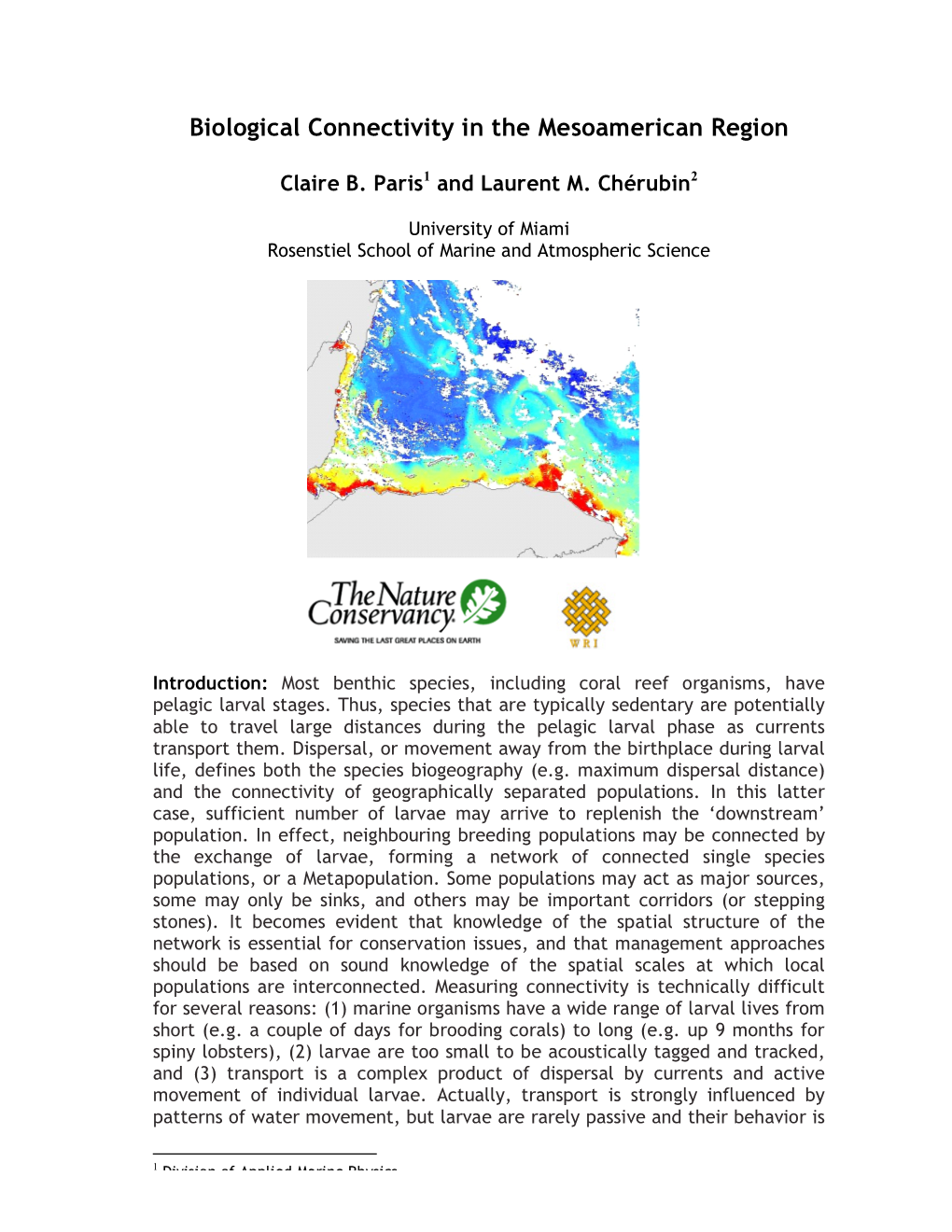 Biological Connectivity in the Mesoamerican Region