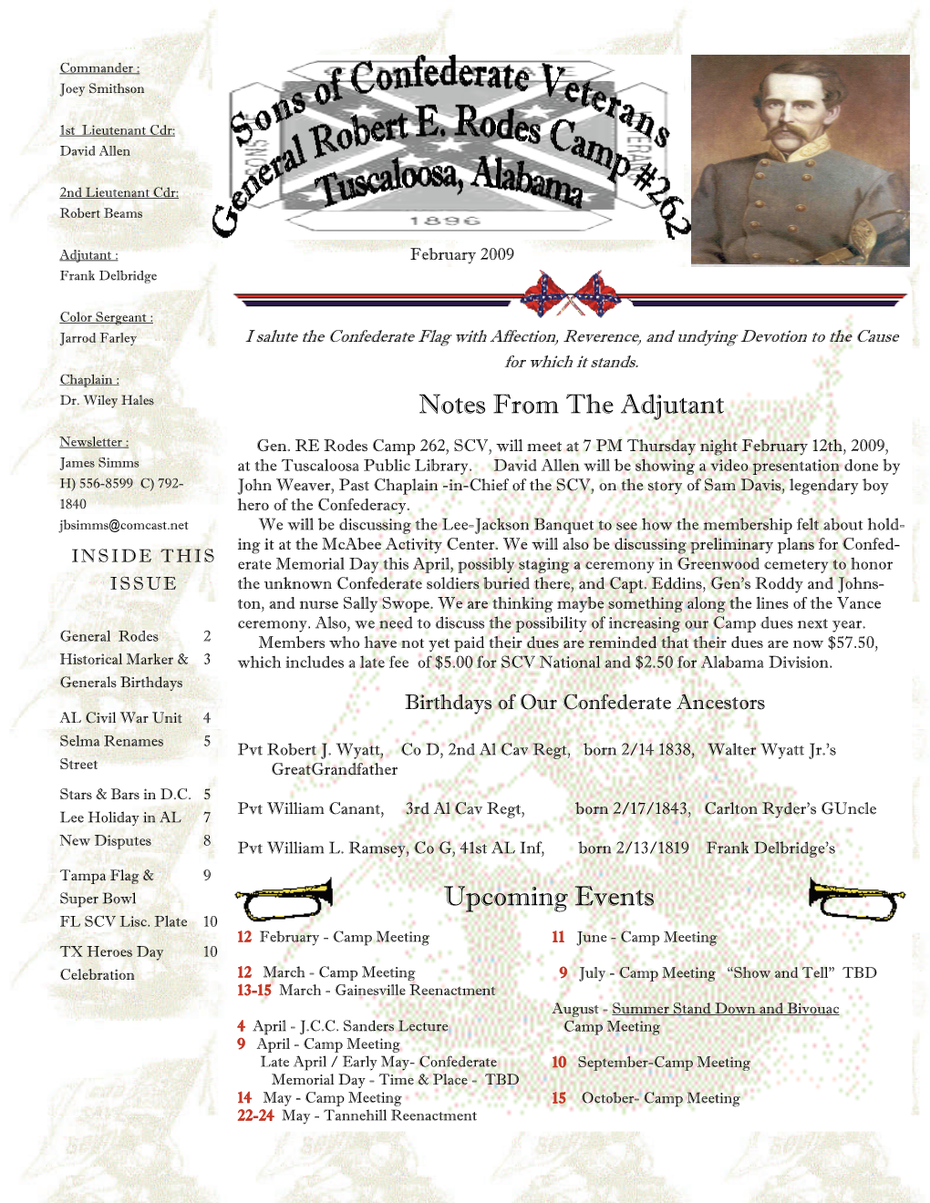 February 2009 Rodes Camp Newsletter