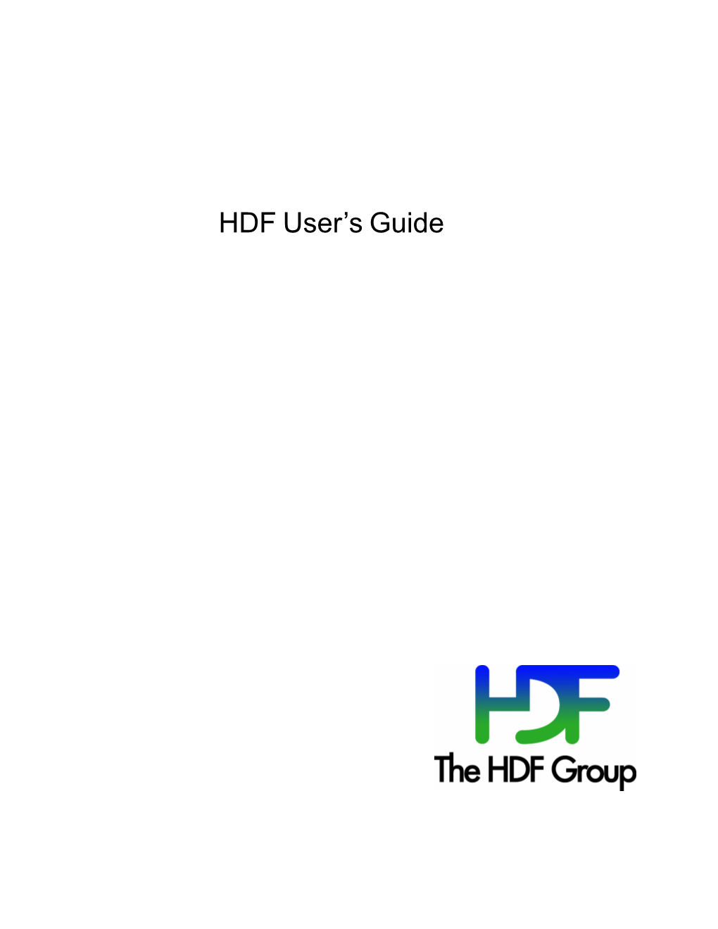 HDF User's Guide