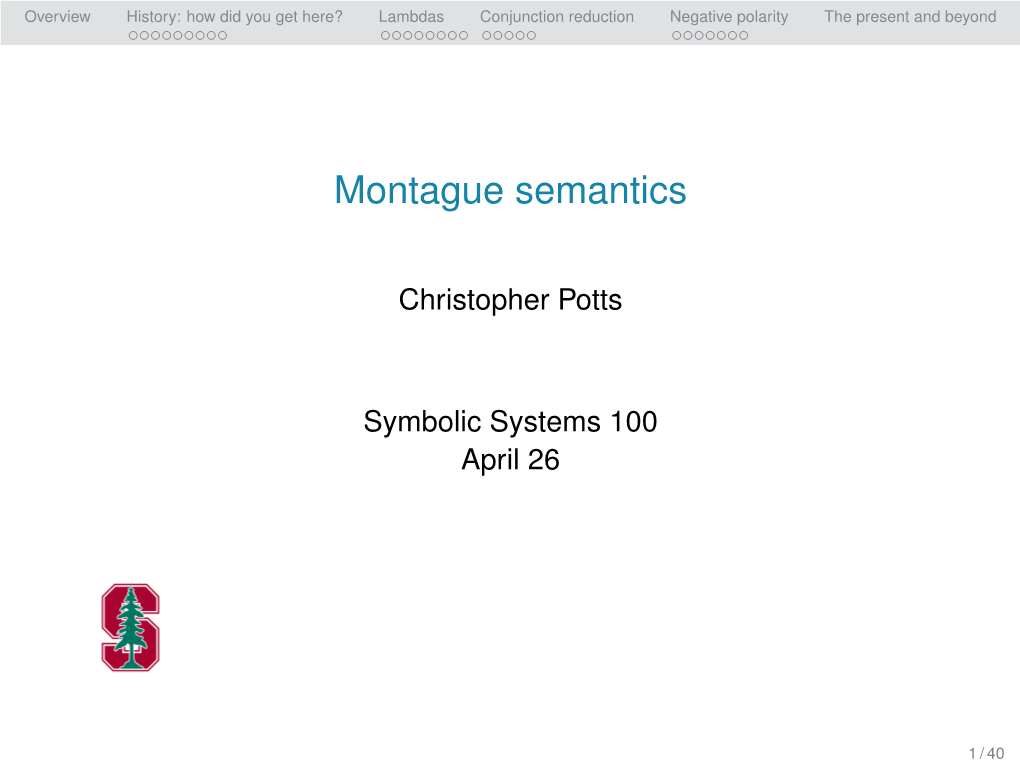 Montague Semantics