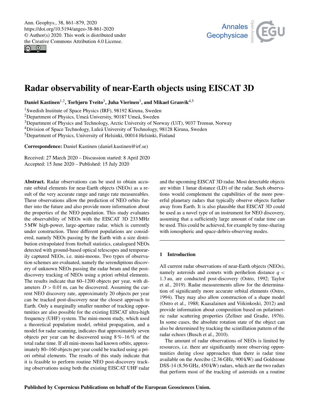 Articles and Test a Simulation Software Called SORTS (Kastinen Et Al., 2019)