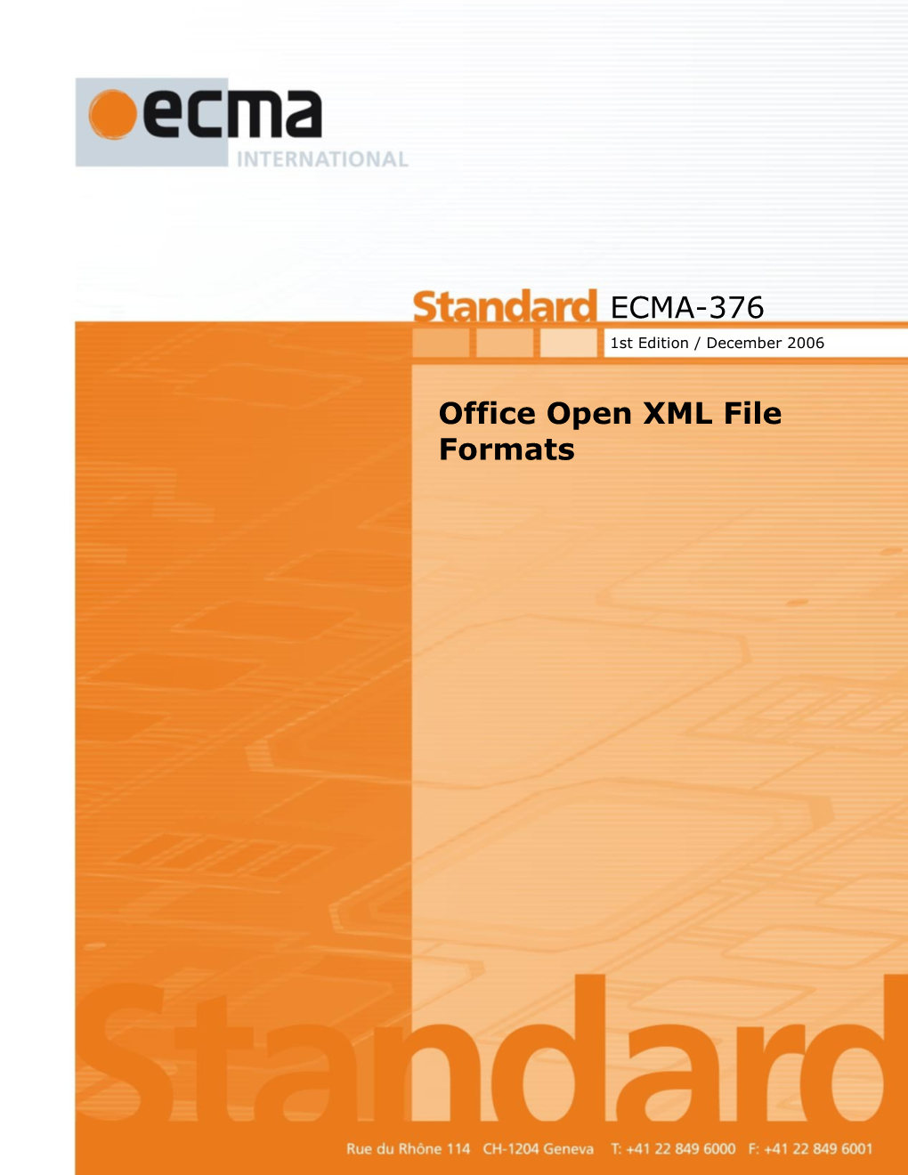 ECMA-376 Office Open XML File Formats