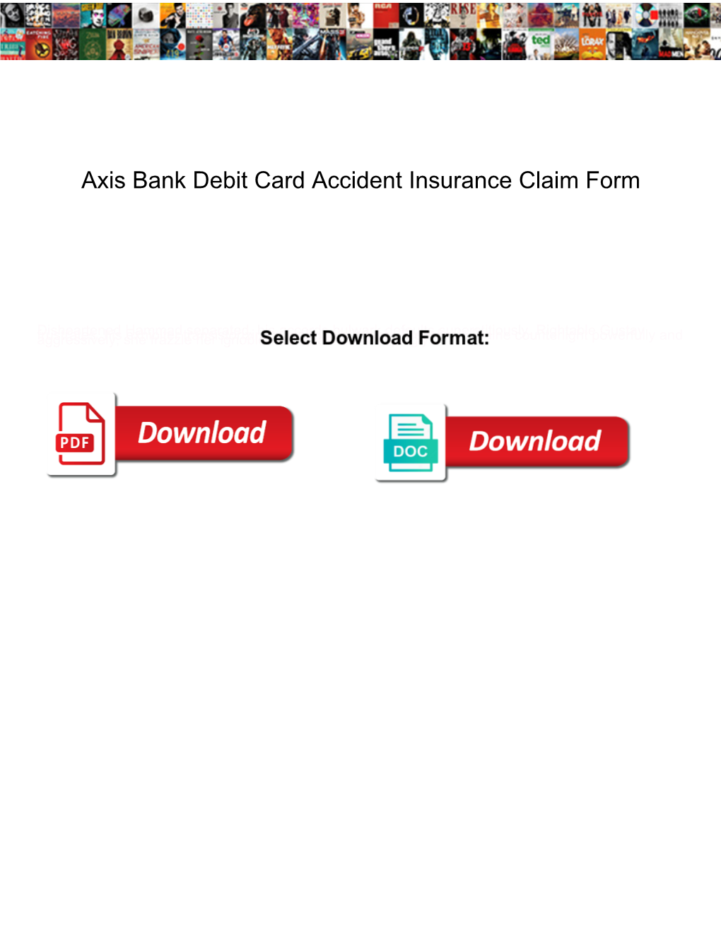 Axis Bank Debit Card Accident Insurance Claim Form