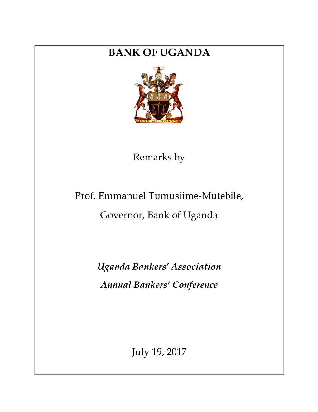 Key Challenges for the Ugandan Banking Industry in the Years Ahead