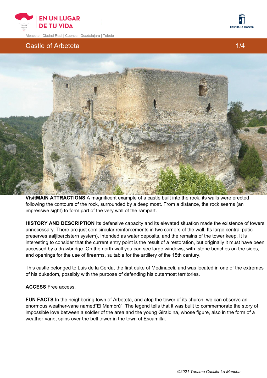 Castle of Arbeteta 1/4
