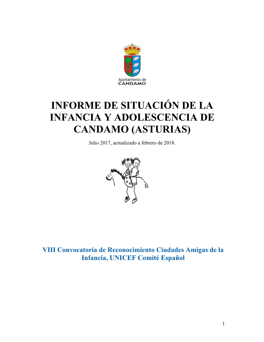 Informe De Situación De La Infancia Y Adolescencia De Candamo