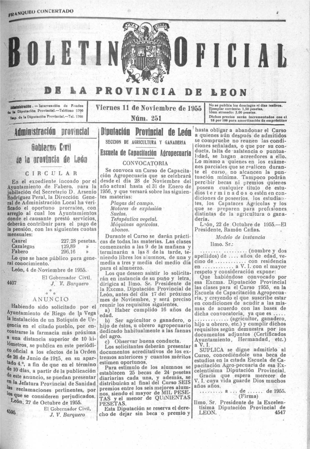 Boletiníraoficiil Fe DB LA PROVINCIA DE LEON