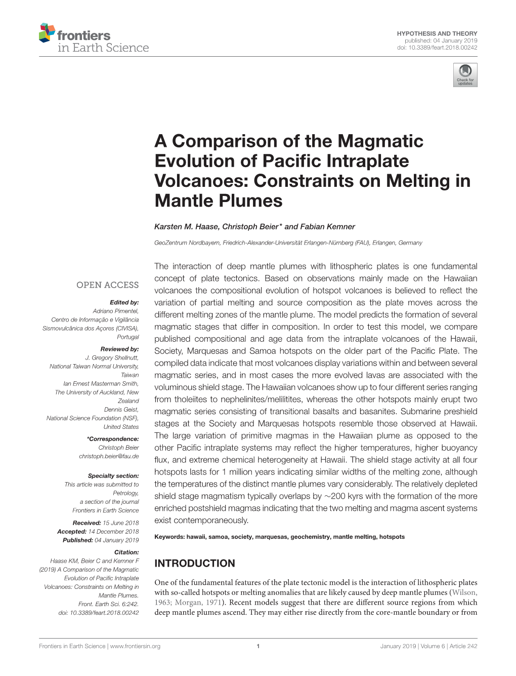 Constraints on Melting in Mantle Plumes