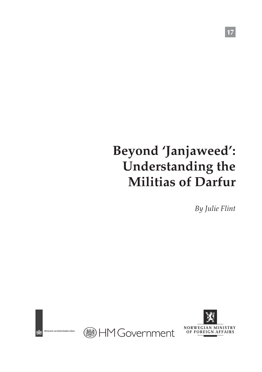 Beyond 'Janjaweed': Understanding the Militias of Darfur