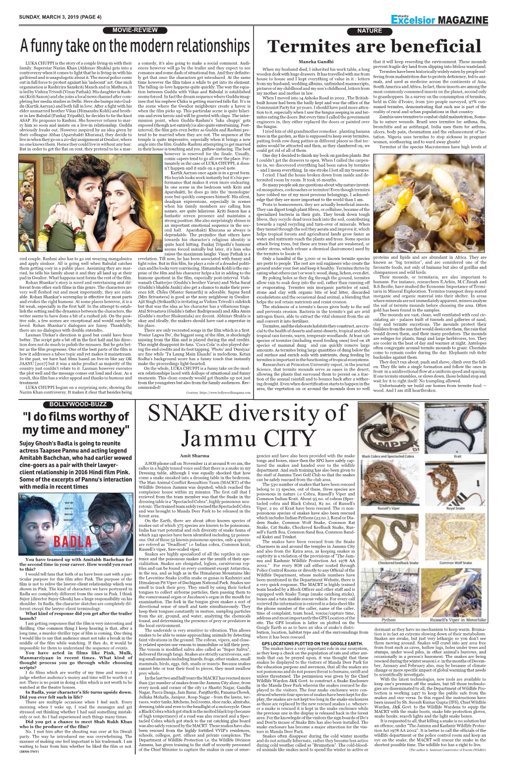 SNAKE Diversity of Jammu CITY