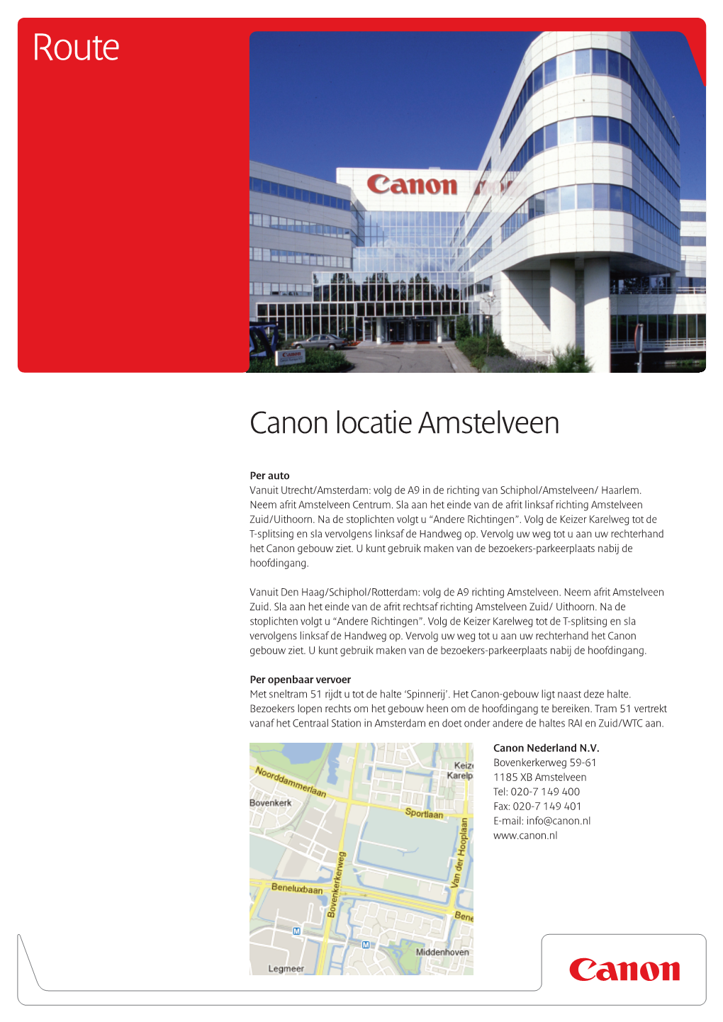 Canon Locatie Amstelveen