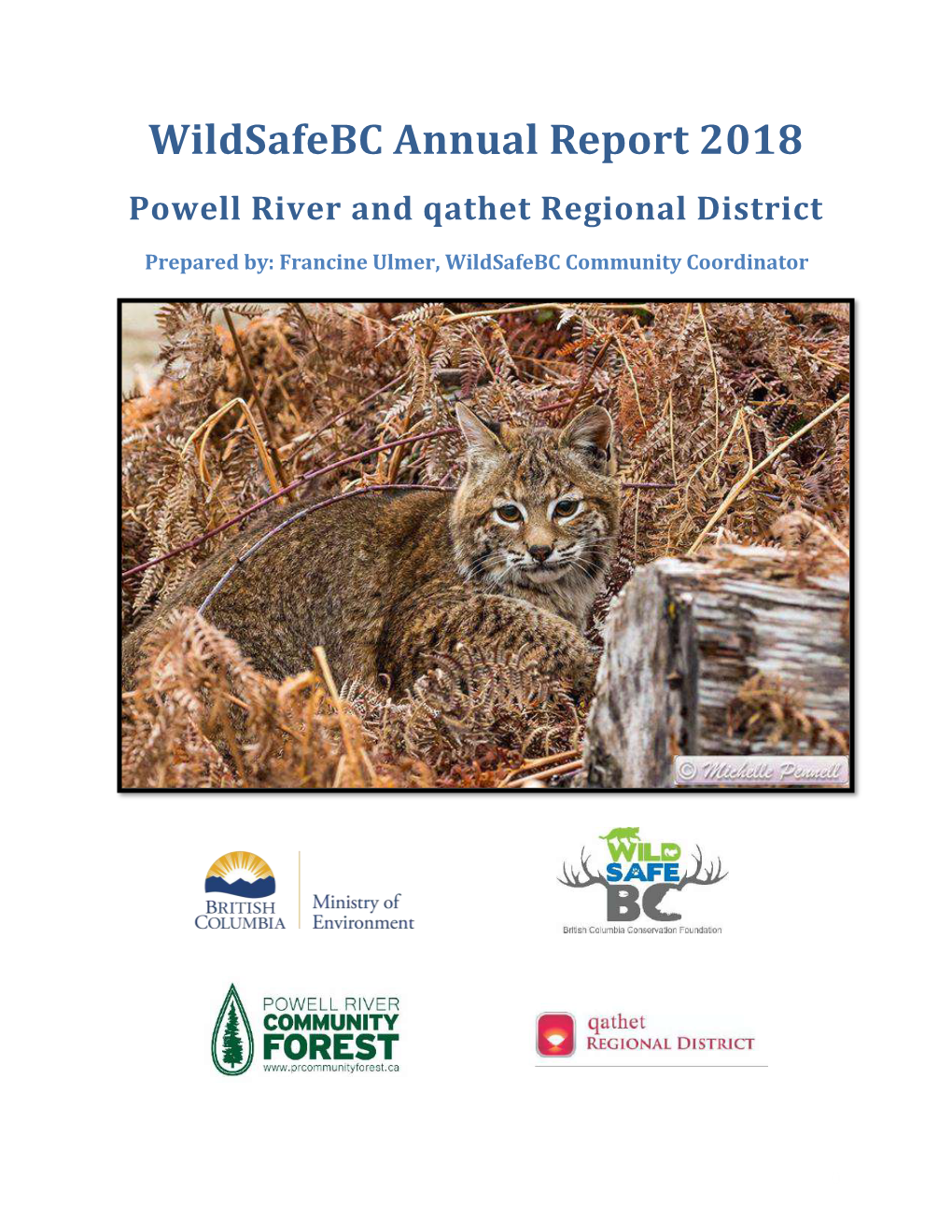 Wildsafebc Powell River and Qathet Regional District Annual Report