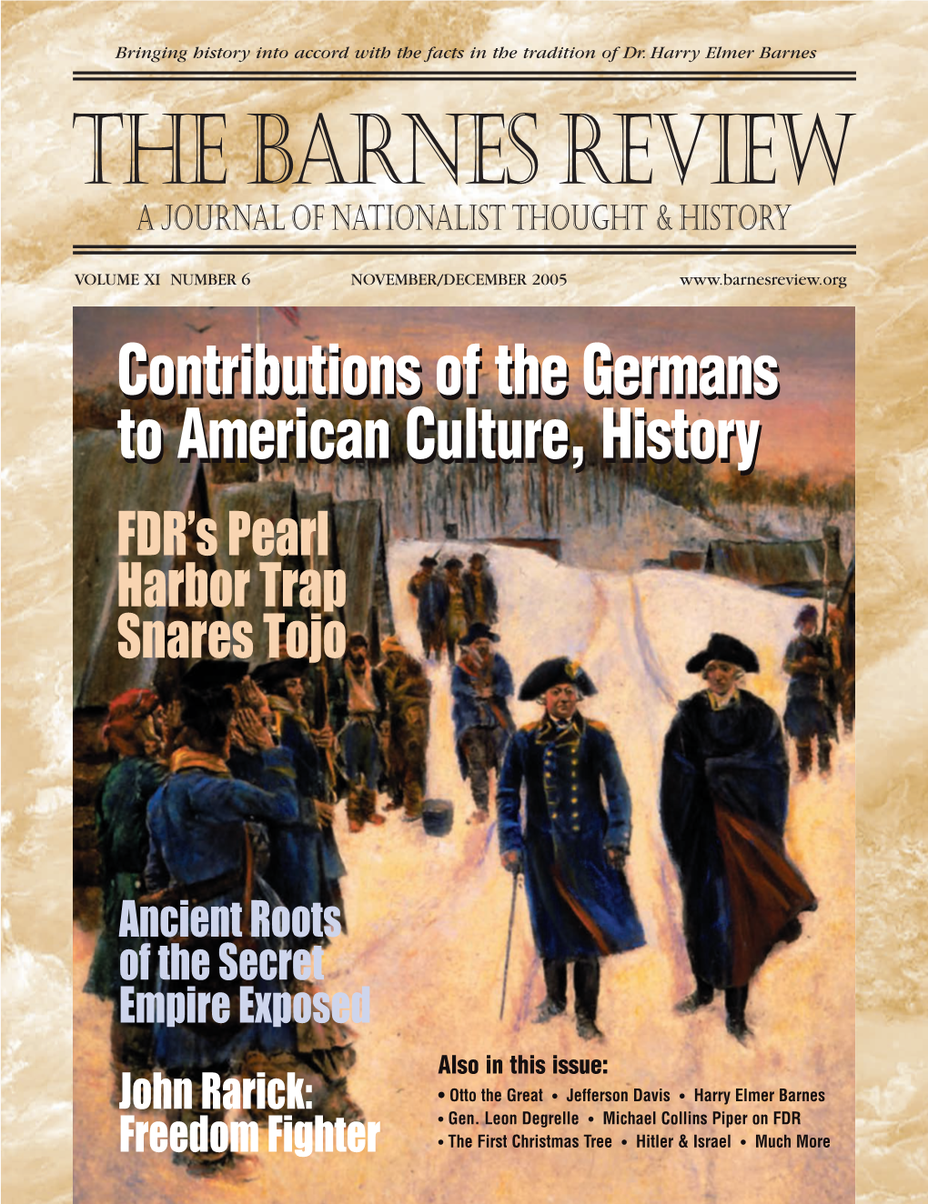 The Barnes Review a JOURNAL of NATIONALIST THOUGHT & HISTORY