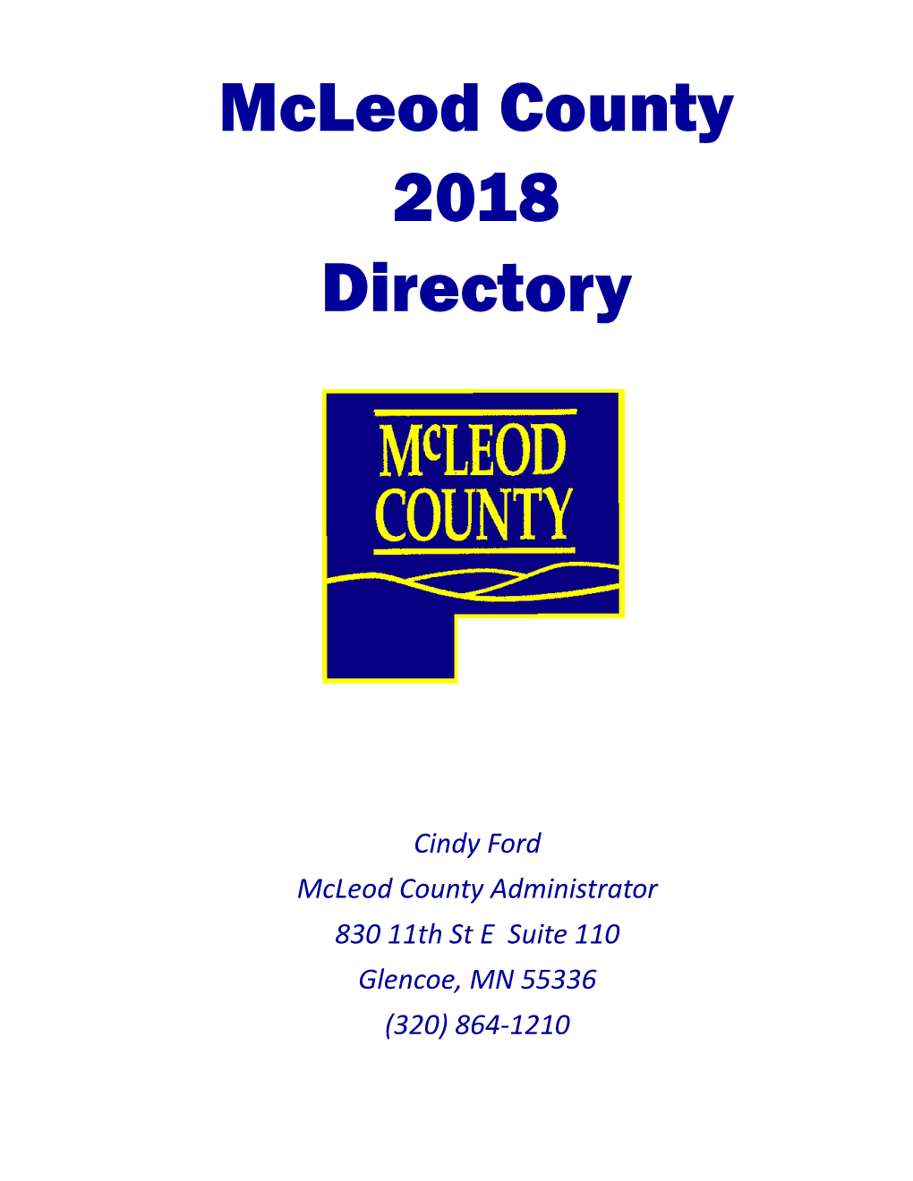 Mcleod County 2018 Directory