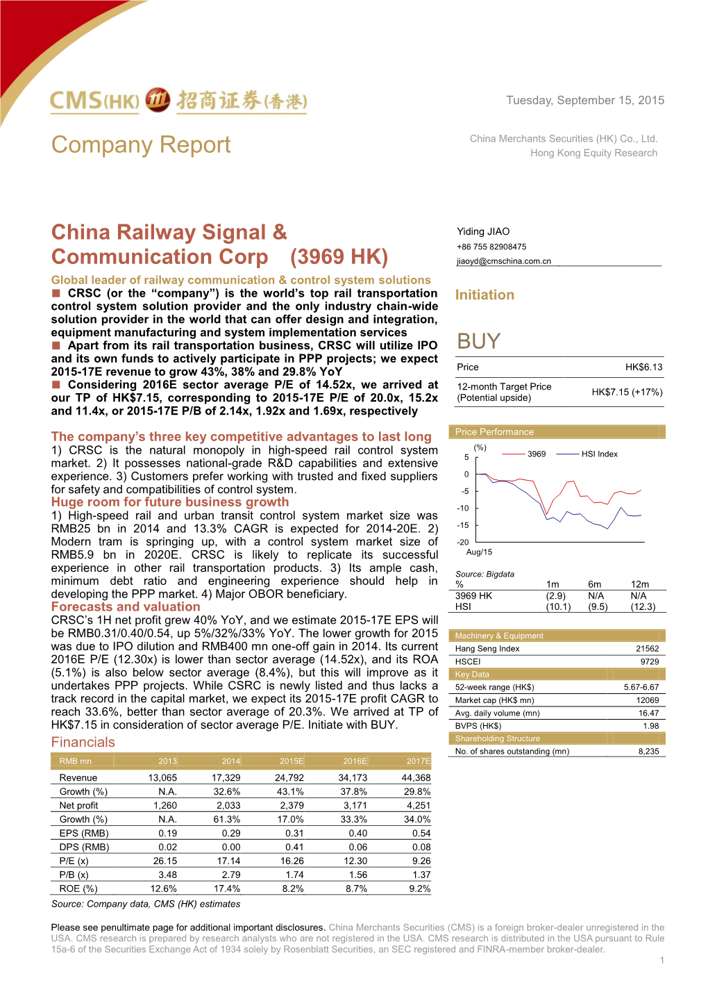 Company Report Hong Kong Equity Research