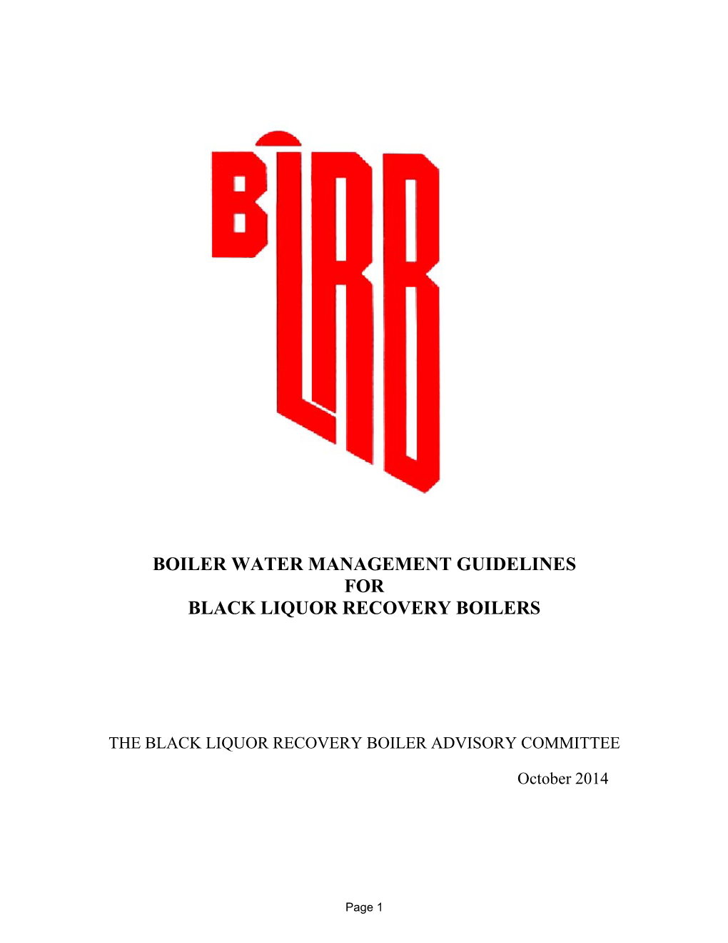 Boiler Water Management Guidelines for Black Liquor Recovery Boilers