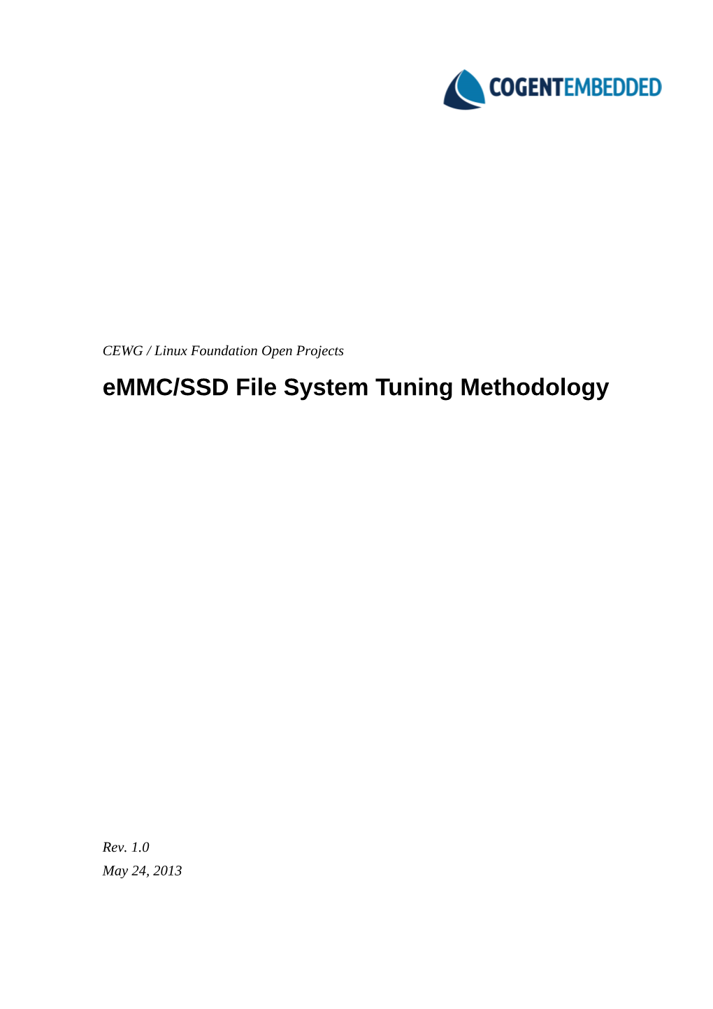 Emmc/SSD File System Tuning Methodology